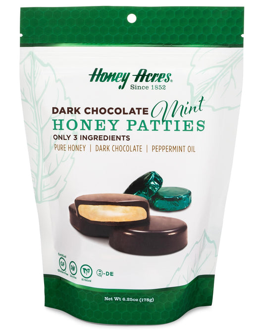 Honey Acres Dark Chocolate Honey Patties 6.5 oz