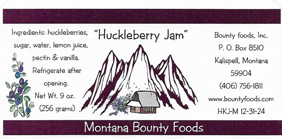 Huckleberry Jam 2 pack of 9 oz